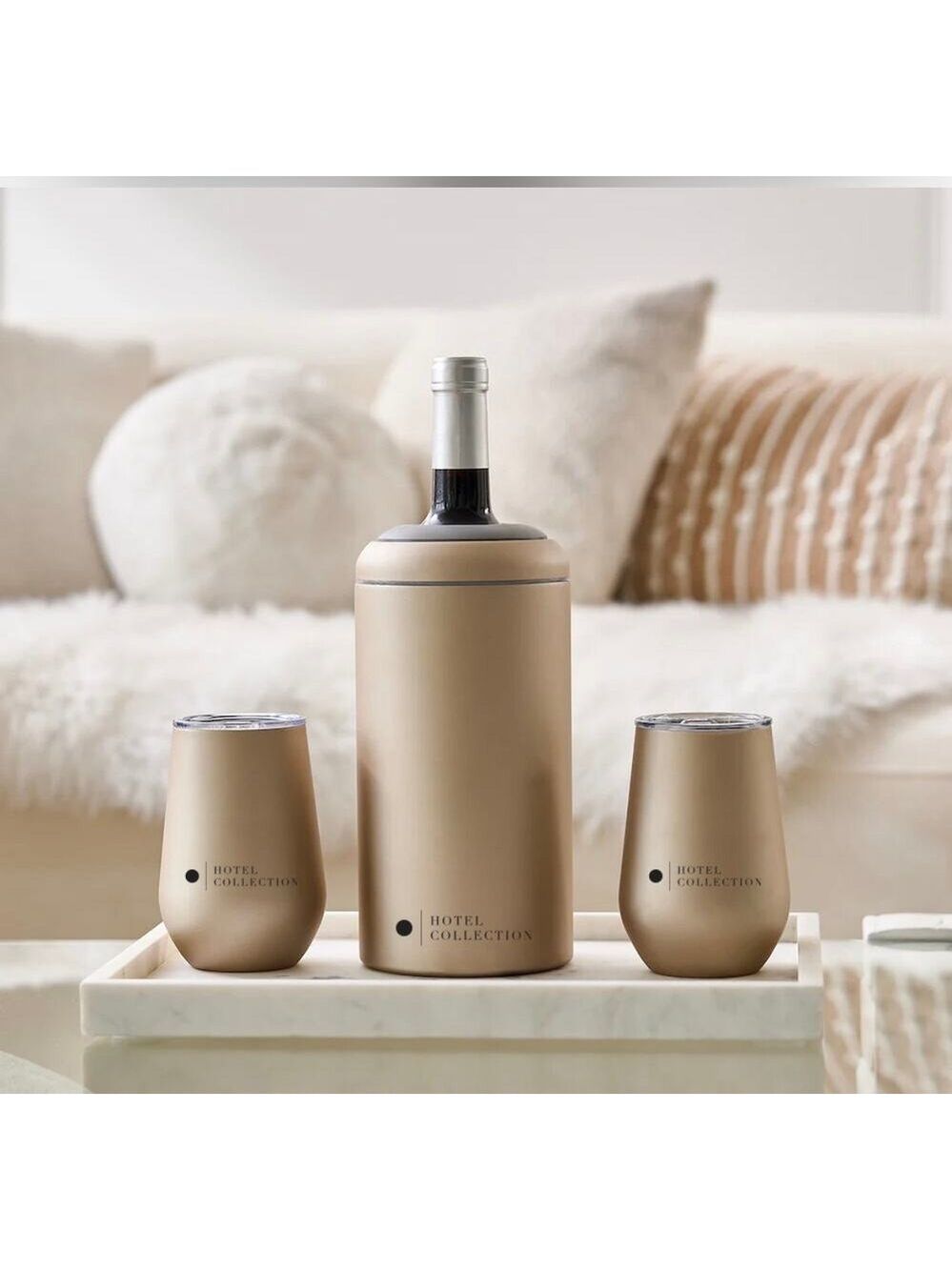 Hotel Collection Wine Chiller and Tumbler Set New in box MSRP $88